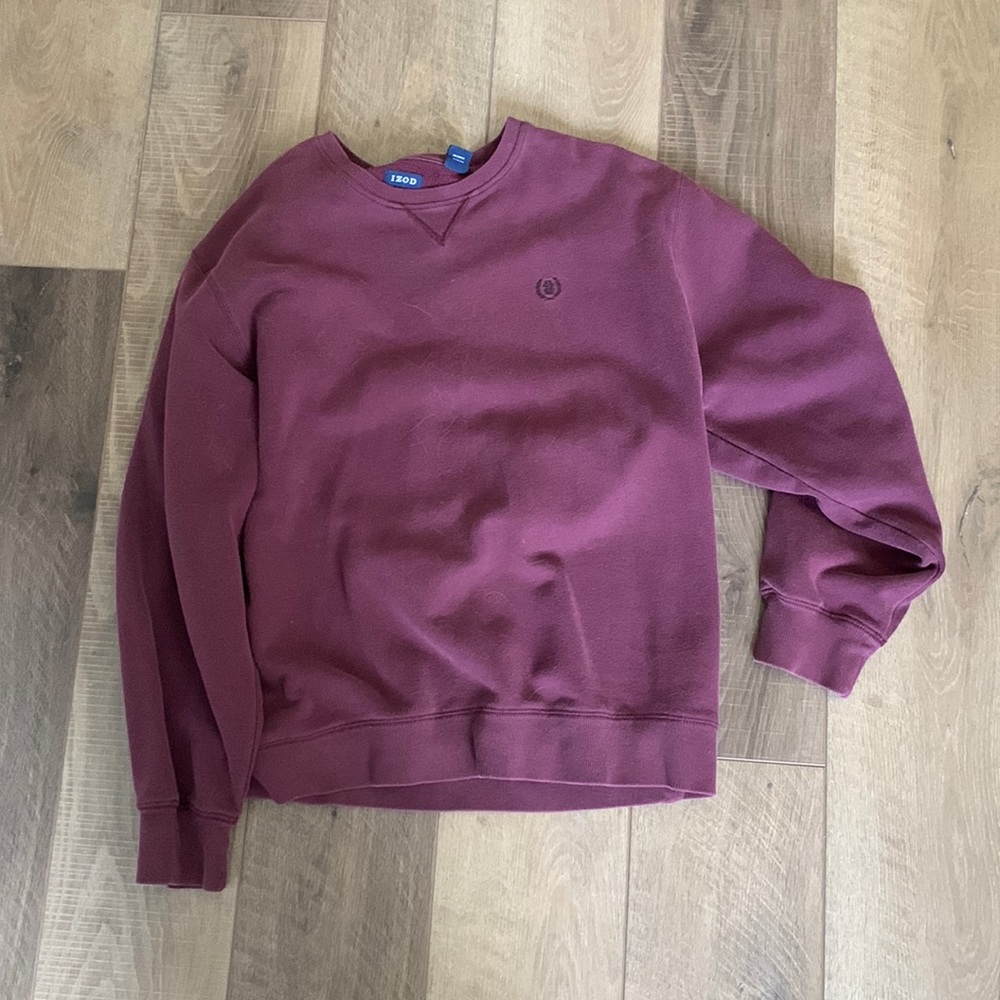 IZOD Men's Burgundy Pullover Crew Neck